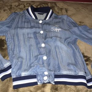 Blue and white. Tommy Hilfiger jacket/sweater.